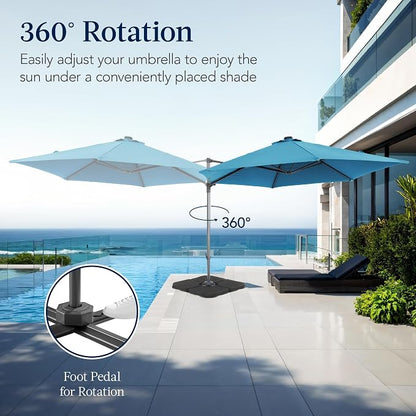 Best Choice Products 10ft Offset Cantilever Hanging Market Patio Umbrella - Image 3