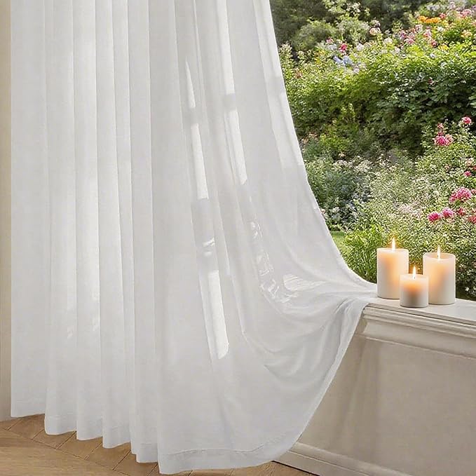 Patio Screen Non-See-Through Outdoor Curtains Waterproof Sheer Lightweight - Image 2