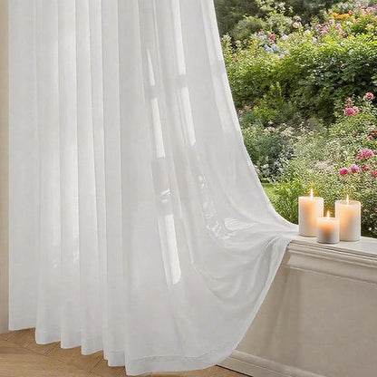 Patio Screen Non-See-Through Outdoor Curtains Waterproof Sheer Lightweight - Image 2