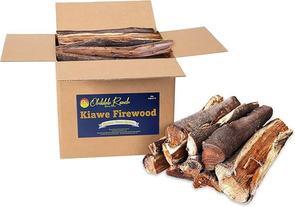 Hawaiian Kiawe Firewood Logs – from Ohikilolo Ranch - Great for Grills, Smokers, Pizza ovens, stoves, firepits, and fireplaces – Kiawe Firewood Box - Solar Kiln Dried and USDA Inspected