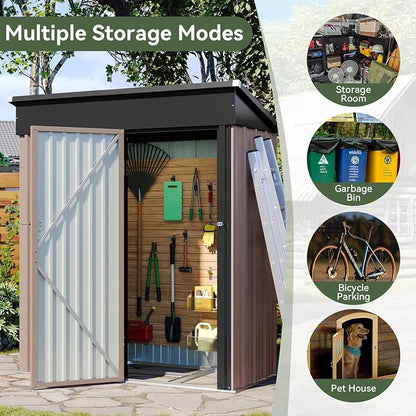 Aoxun 5x3 ft Outdoor Storage Shed - Image 8