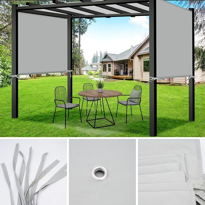 Pergola Shade Cover Replacement, 17 x 6.8 Ft, Adjustable Sliding Design - Image 5