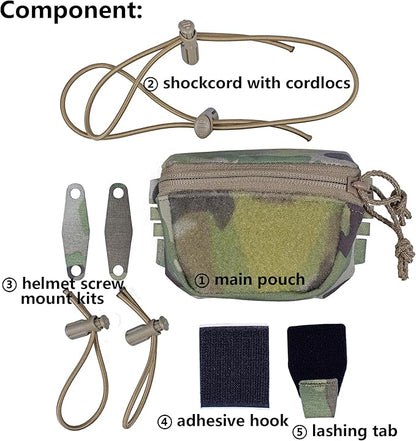 Tactical NVG Battery Pouch Helmet Mounted, Counter Weight Pouch GP Balance Retention for Fast MK1 PJ Airsoft Helmet