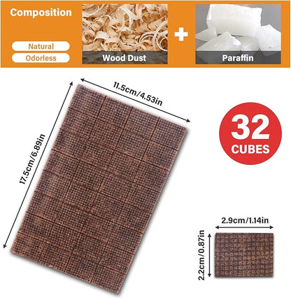 HGD Fire Starter, Natural Fire Starters for BBQ, Campfire, Fireplace, Charcoal, Wood Stove, Chimney, Fire Pit, Grill, Smoker, Indoor Outdoor Use