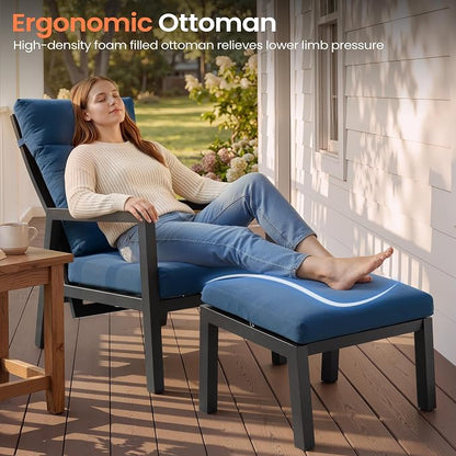 Pellebant Aluminum Outdoor Recliner Chair - Image 4