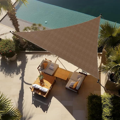 Shade&Beyond Custom Sun Shade Sail 14'x17'x22' Triangle Sun Sail Shades Patio by ShadeBeyond