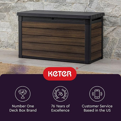 Keter Signature Collection 100 Gallon Resin Deck Box Organization and Storage - Image 10
