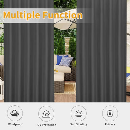Easy-Going Outdoor Patio Curtains 2 Panels, 54x96 inch, Porch and Pergola - Image 5