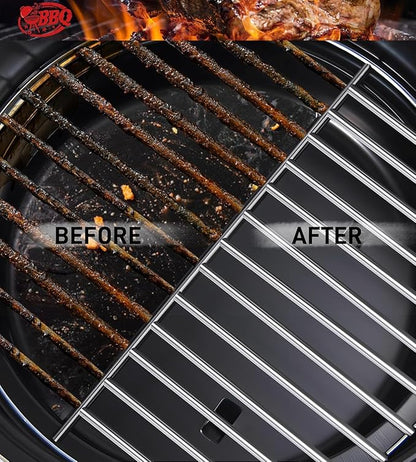 TNTOR Grill Brush with Scraper, 18" Adjustable Handle BBQ Grill Brush for Outdoor Grill, Extra Strong Grill Cleaner Accessories for Grill/Smoker/Gas/Charcoal Grill Cleaning-Gifts for Grill Wizard/Dad