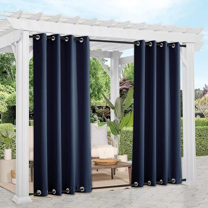 NICETOWN Gazebo Curtains Outdoor Waterproof & Windproof 95 inch Length 2 Panels - Image 2