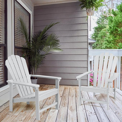 Oversized Stackable Adirondack Chair Set of 2, HDPE Fire Pit Chair | All-Weather - Image 2