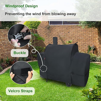 Outdoor Grill Cover Fits Royal Gourmet CC1830S/CC1830W/CC1830M/CC1830SC 30 Charcoal Grill, Waterproof 600D Heavy Duty Barrel Grill Cover, Fade Resistant & Rip-Proof BBQ Covers for Weather Protection.