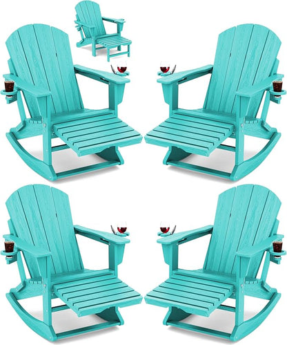 Adirondack Rocking Chair Set of 4 by KINGYES