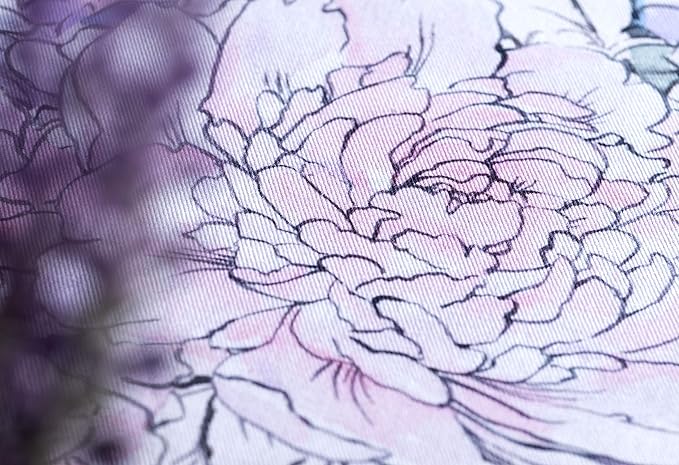 Maison d' Hermine Table Cloth Round Table 100% Cotton 63 Inches Tablecloth Reusable Decorative Everyday Use for Dining Room, Farmhouse, Home, Party, Festive & Wedding Spring Summer - Floral Love