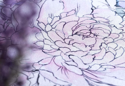 Maison d' Hermine Table Cloth Round Table 100% Cotton 69 Inches Tablecloth Reusable Decorative Everyday Use for Dining Room, Farmhouse, Home, Party, Festive & Wedding Spring Summer - Floral Love