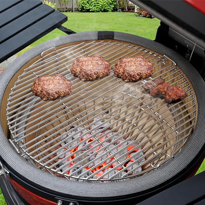 only fire Charcoal Ash Basket, Stainless Steel Charcoal Holder with Handles, Grilling Accessories, Fits Kamado Joe Classic and Large Big Green Egg Grills
