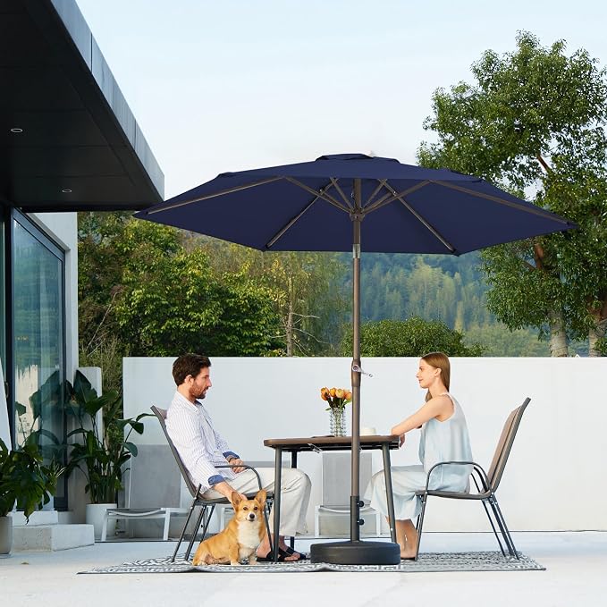 JEAREY 7.5 ft Outdoor Patio Umbrella, Table Umbrella, Tilt & Crank lift - Image 7