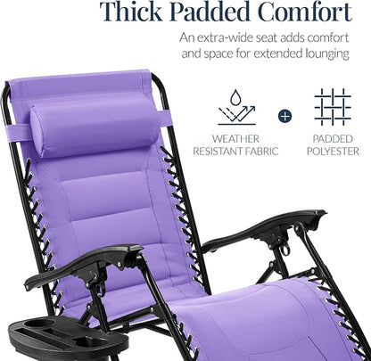 Best Choice Products Oversized Padded Zero Gravity Chair, Folding Outdoor Patio - Image 4