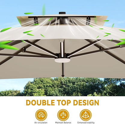 10x13 FT Outdoor Cantilever Patio Umbrella - Image 6