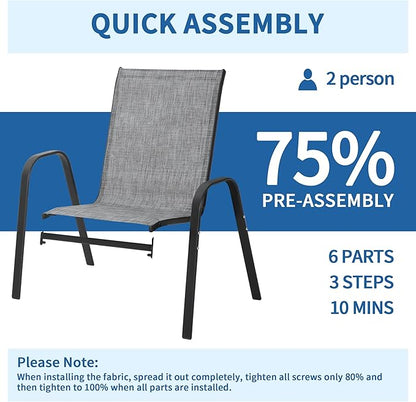 Patio Chairs Set of 8 - Image 6