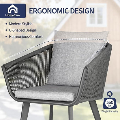 11 Pieces Patio Dining Set for 10 - All Weather Outdoor Dining Sets, All in One Outdoor Table and Chairs, Wicker Outdoor Patio Furniture Sets with Cushions and Pillows, Grey
