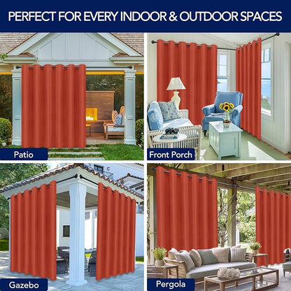 PureFit Outdoor Curtains for Patio Waterproof Weatherproof Outside Curtains | - Image 5