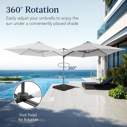 Best Choice Products 10ft Solar LED Offset Cantilever Hanging Market Patio - Image 3