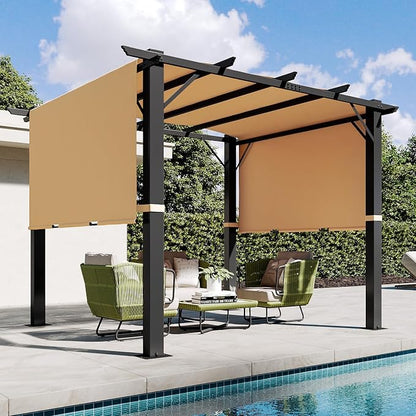 Aoxun 10'x10' Outdoor Retractable Pergola by Aoxun