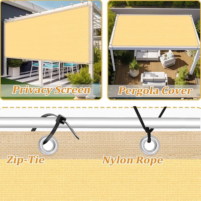 Shade&Beyond Customized Size 12' X 19' Shade Cloth - Image 4