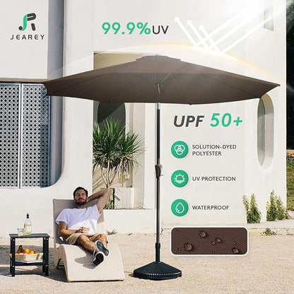 JEAREY 9FT Outdoor Patio Umbrella Outdoor Table Umbrella - Image 3
