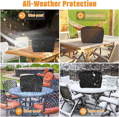 Waterproof Cover for Ninja Pizza Oven MO201, Tabletop Pizza Oven Covers, Tear Resistant, Windproof with Bottom Drawstrings, Fully Covered with Heavy-Duty 600D PU Oxford Cloth (Cover Only)