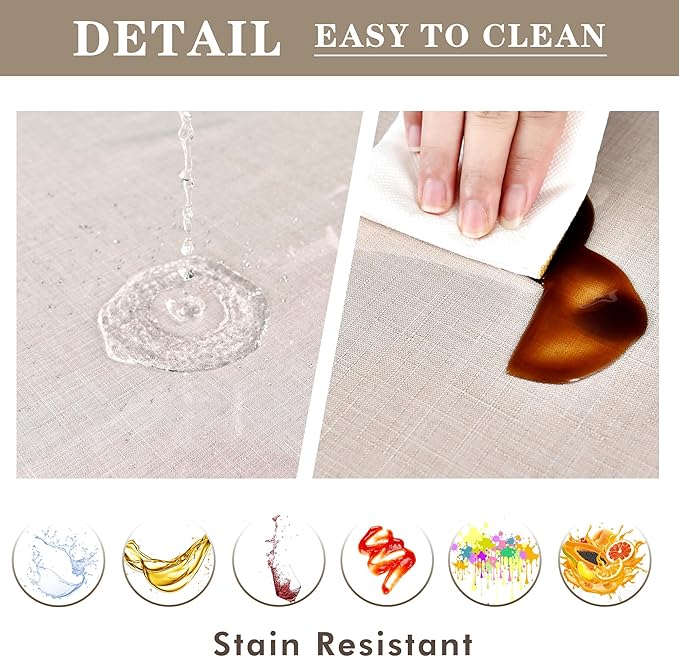 Nasitos 2 Pack Vinyl Outdoor Plastic Table Cloths Rectangle 60x120 Inch, Clear-Waterproof PVC Oil Spill-Proof Clear Tablecloth Protector Rectangular for Kitchen, Parties, Holidays and Special Events