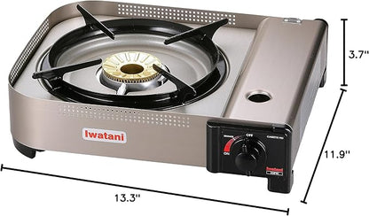 Iwatani 35FW Single-Burner Butane Portable Cooktop Indoor & Outdoor Cooking Stove Medium