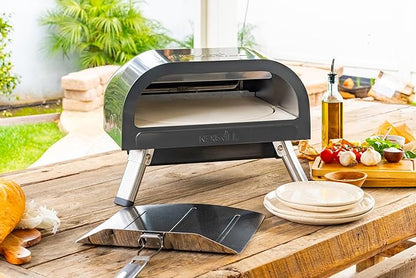 Nexgrill Ora 16" Portable Tabletop Propane Pizza Oven, 24,000BTUs, Portable Gas Pizza Cooker with Foldable Legs, Auto Rotating Cordierite Pizza Stone - 820-0088