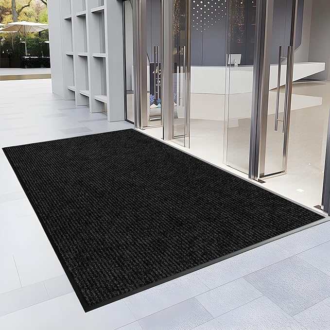 2′ x 28′ Front Door Mat Indoor Outdoor Entrance, Commercial Floor Mat Heavy Duty Dirt Trapper Entryway Doormat, Custom Size Non Slip Rubber Backing Welcome mat, Door Mat for High Traffic Area