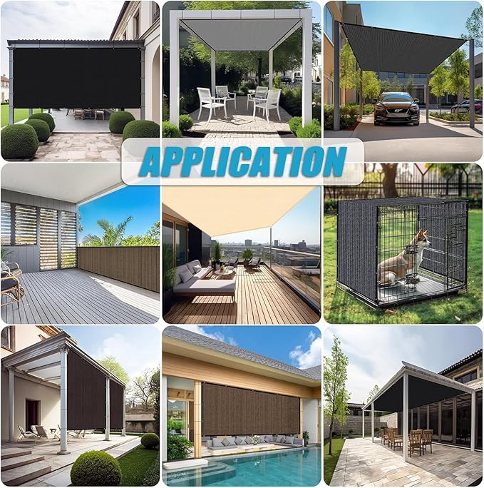 Amagenix 90% Pergola Shade Cover 5' X 11' Sun Shade Cloth - Image 7