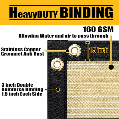 Customized 8' x 180' Black Fence Privacy Screen,with Bindings & Grommets,Heavy Duty for Gardens,Backyard,Patio,Tennis Court,Pool,Construction Project, We Make Custom Sizes