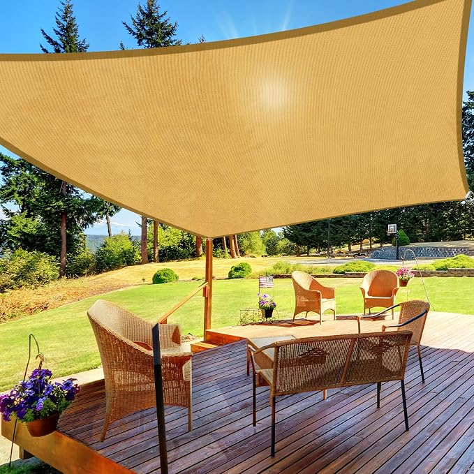 HappyTrends Sun Shade Sail, UV Protection Beach Shade Canopy Wind Sail | Heavy by HappyTrends