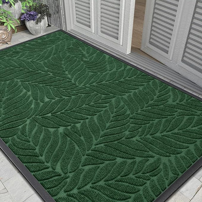 Yimobra 60x36 Large Door Mat Outdoor Indoor, All-Season Waterproof Door Mat Outside Entrance, All-Weather Non-Slip Outside Doormat for Garage Patio Entryway, Green