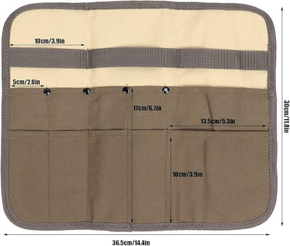 Camping Tableware Organize Bag, Knife Roll Cookware Set Canvas Storage Portable Hanging Picnic Cutlery Tablewares Storages Hang Out Equipment Hygiene Lightweight for Outdoor Barbecue Activities