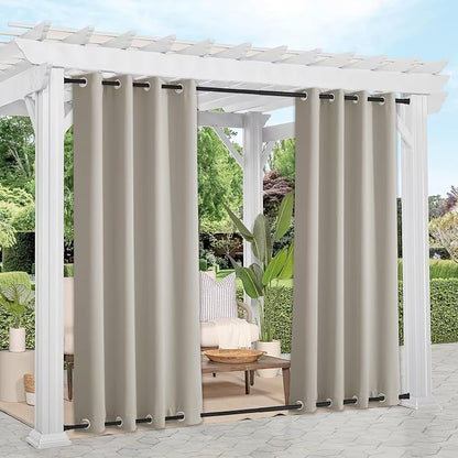 NICETOWN 2 Panels Natural Outdoor Curtains by NICETOWN