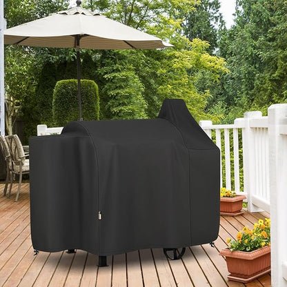 Arcedo Smoker Cover Compatible with Pit Boss 820 Deluxe, 850, 820 Sportsman, Heavy Duty Waterproof Wood Pellet Grill Covers, All Weather Protection for Outdoor Grill