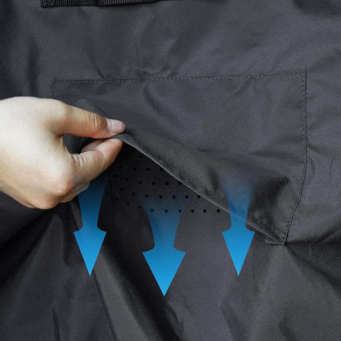 Tempera Round patio furniture covers，Outdoor Round Table Cover , Anti-Fading , Heavy Duty Tear Resistant Waterproof Patio Cover for Outdoor Furniture, 72"D x 27.8"H, Space Grey