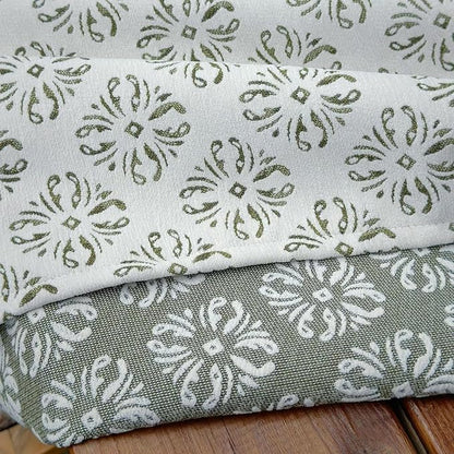 Rectangle Gingham Tablecloth, Jacquard Wrinkle Free Table Cloth, French Retro Country Table Cover for Dining, Farmhouse, Wedding - 54''x72'', White Green