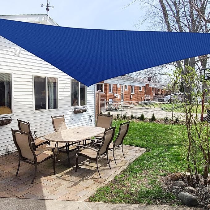 Windscreen4less 24' x 24' x 24' Sun Shade Sail Triangle Outdoor Canopy Cover UV - Image 6