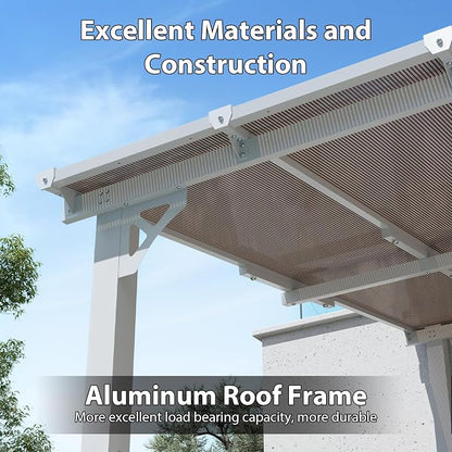 Aoxun 12’x10’ Gazebo with Aluminum Frame & Polycarbonate Panel, Outdoor Patio - Image 5