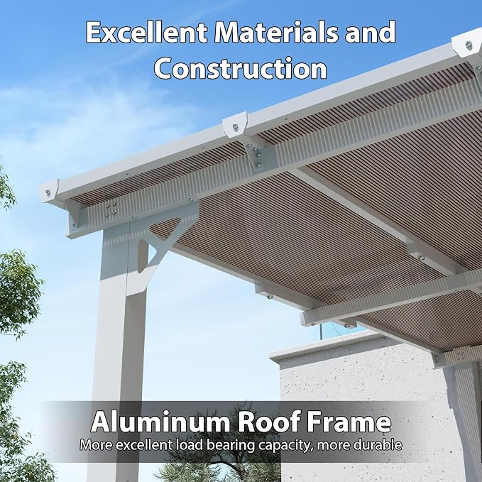 Aoxun 14’x10’ Gazebo with Aluminum Frame & Polycarbonate Panel, Outdoor Patio - Image 5