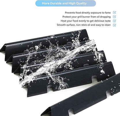 15.3 inch 67046 Flavorizer Bars for Weber Spirit II & I E310 E320 S310 S320 Grills with Front Mounted, Spirit II E310 7636 Heat Plate for Weber GS4 Spirit II 67046 69797 68843 Parts Flame Guard