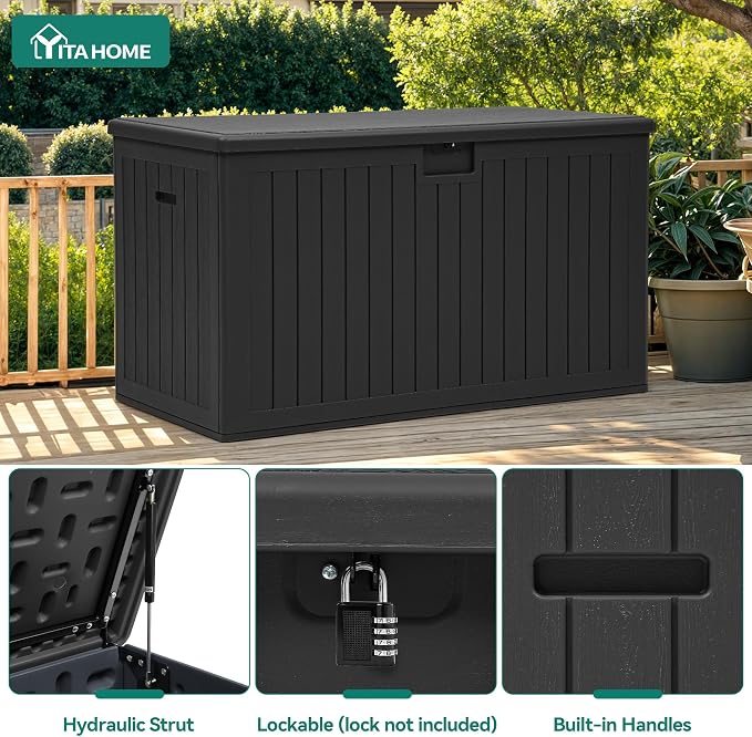 YITAHOME 220 Gallon Double-Wall Deck Box - Image 4