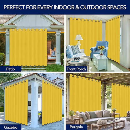 PureFit Outdoor Curtains for Patio Waterproof Weatherproof Outside Curtains | - Image 5